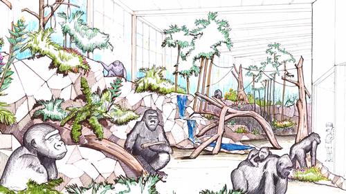 The zoo says it's hoping to have the new indoor part of the facility open by June 2017