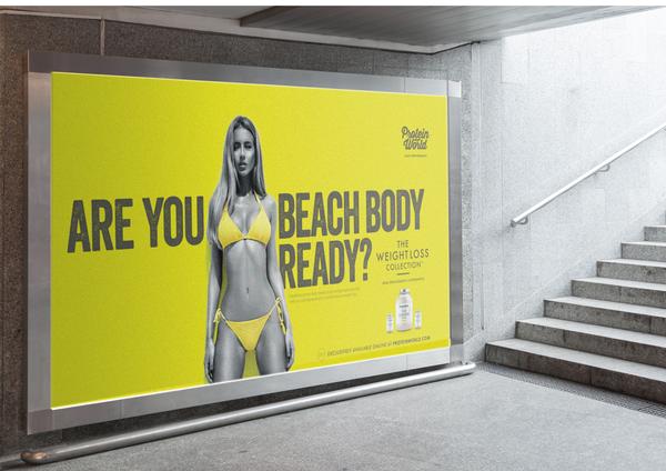 Protein World’s ad was defaced on a mass scale, but the Advertising Standards Authority ruled it wasn’t offensive or irresponsible