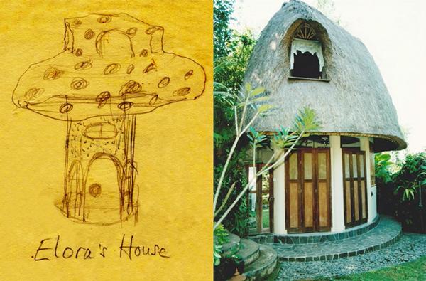 Elora Hardy designed a ‘fairy mushroom house’ when she was a child. Her mother later went on to build it
