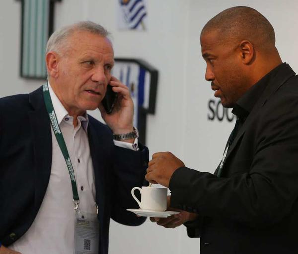 The convention attracts a number of leaders and former players who now work in the sector – such as Peter Reid and John Barnes 