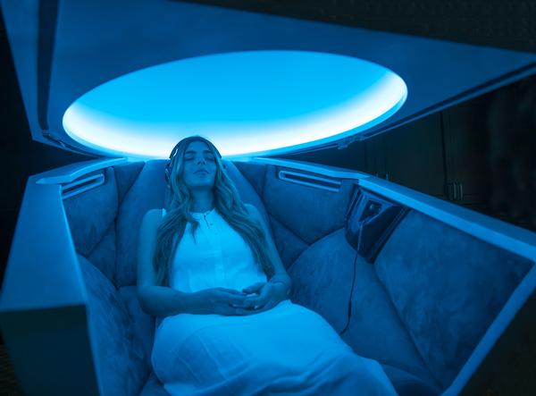 Somadome incorporates LED colour therapy