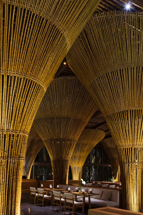 Bamboo is becoming an increasingly popular contemporary building material, especially in Asia, because of its strength, flexibility and relatively low cost / Vo Trong Nghia Architects