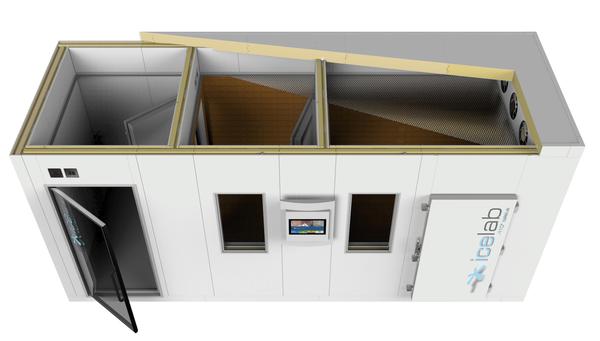 Guests move through three cold saunas, which range from -10C to -110C