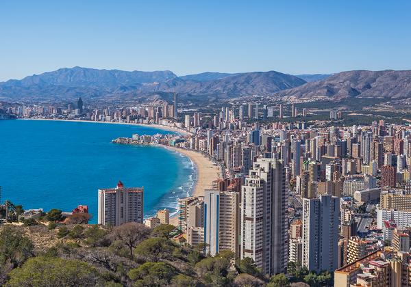 Benidorm is the city with the most 100-metre-plus buildings per person (384 per million)
