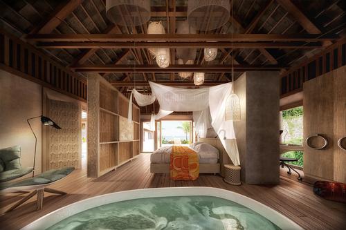 Spa pools and massage rooms will feature in the resort / Jestico + Whiles