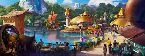 The immersive theme park experience in the Lido Lakes region will be set across 40 hectares of land / ZD+P