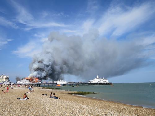Eastbourne Pier was added to the list after a catastrophic fire in July 
