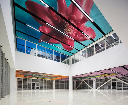 A floral theme is featured throughout the library's interiors / Luc Boegly 
