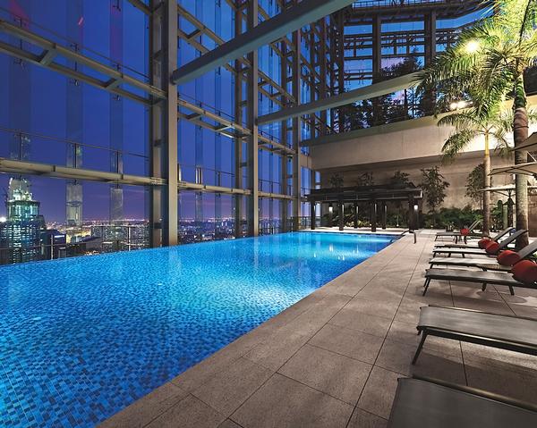 The great outdoors: The pool offers a panoramic view of Singapore CBD’s skyline, and there’s also a yoga deck for sunrise yoga classes