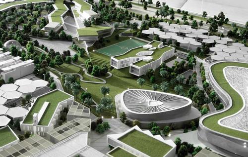 A museum, planetarium, amphitheatre and equestrian centre will all feature in the Baharash Architecture-designed development / Baharash Architecture