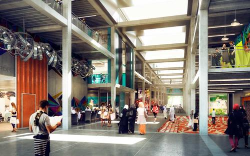 Artists will have space to create and showcase their work for visitors to the Dubai Design District creative centre / Foster + Partners