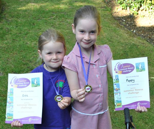 Young participants are awarded certificates, vouchers and small items of merchandise