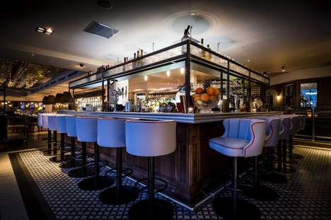 The restyled restaurant has a 1950s-inspired feel