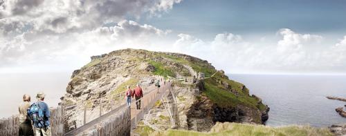 WilkinsonEyre with Atelier One's design seeks not to compete with the historic remains, but rather serves to enhance the site’s dramatic nature while improving accessibility for all / English Heritage 