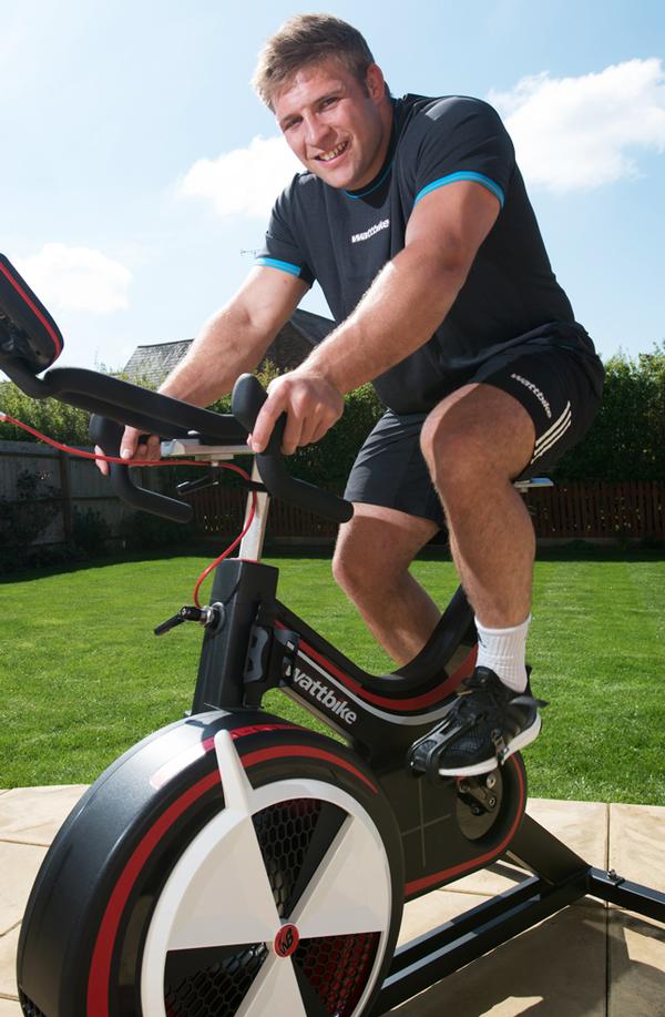 Youngs trains regularly on the Wattbike, for building power, body conditioning and recovery