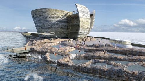 Juice Architects have led the design of the visitor centre, which is inspired by oysters / Juice Architects