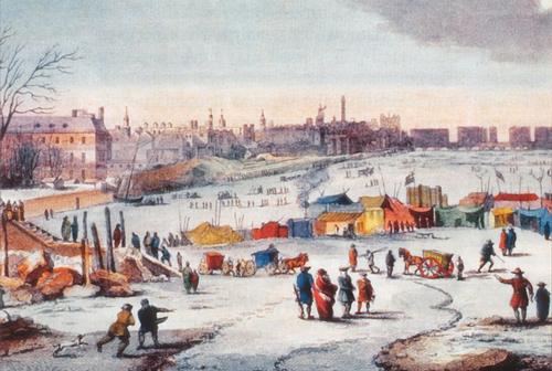 The idea is to resurrect a city tradition dating back to the 17th century called the Frost Fair, which would see Londoners take to the frozen waters of the Thames in winter / NBBJ 