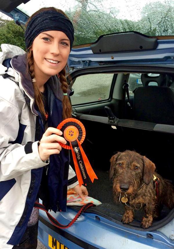 Canicross competitions take place most weekends in the winter months