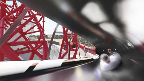 The slide will include transparent sections so riders can see the view of the surrounding Olympic Park / Bblur Architects 