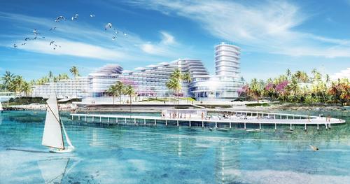The resort will feature a base for lovers of water sports / TEN Arquitectos 