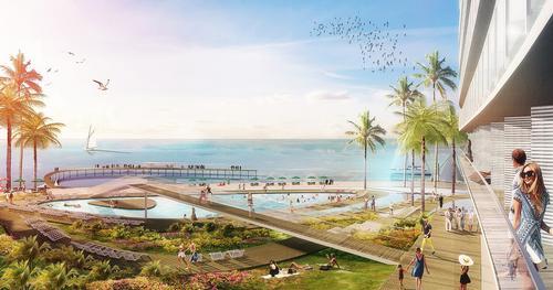 The architects want to the design to complement and contrast with the tropical surroundings / TEN Arquitectos 