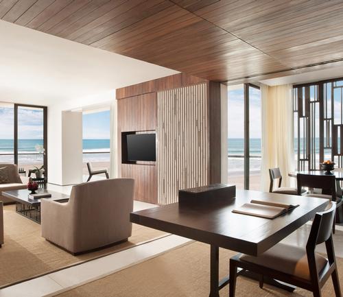 The Alila Seminyak includes 240 bedrooms with contemporary styling / Alila