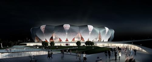 The stadium will serve Hangzhou - a city which has tripled in size in the last decade / NBBJ Design