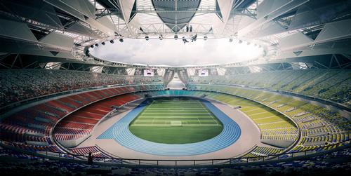 The main tennis stadium will seat 10,000 spectators / NBBJ Design