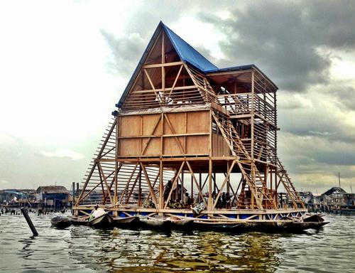 Makoko Floating School in Nigeria. Designed by NLÉ / Makoko Community Building Team