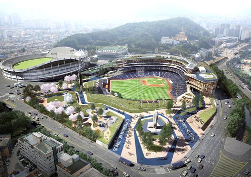 The new stadium will be surrounded by interactive parklands, while all commercial spaces within it have also been designed for use outside of match days
/ Populous