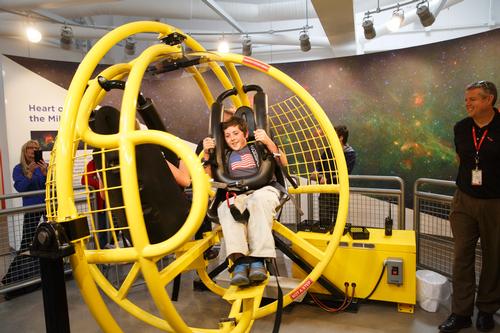 Guests get the chance to try out a G-Shock simulator / Spaceport America
