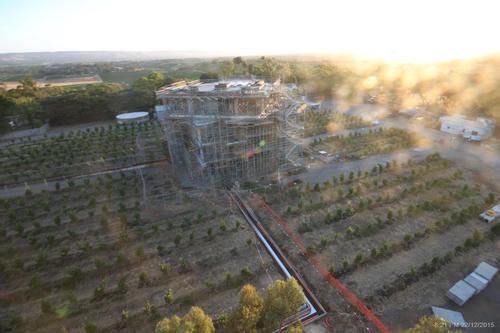 The visitor centre is starting to take shape, as shown by the project's time-lapse photography / Logic Films 