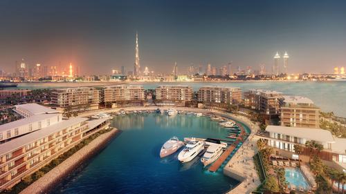 Leisure facilities on site will include a spa, swimming pools, gymnasiums, landscaped gardens, a number of bars and restaurants and a marina and yacht club / Bulgari