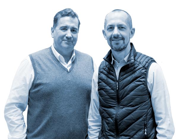 Gabriel Sáez-Irigoyen, CEO of GO fit (left), with Professor Alfonso Jimenez
