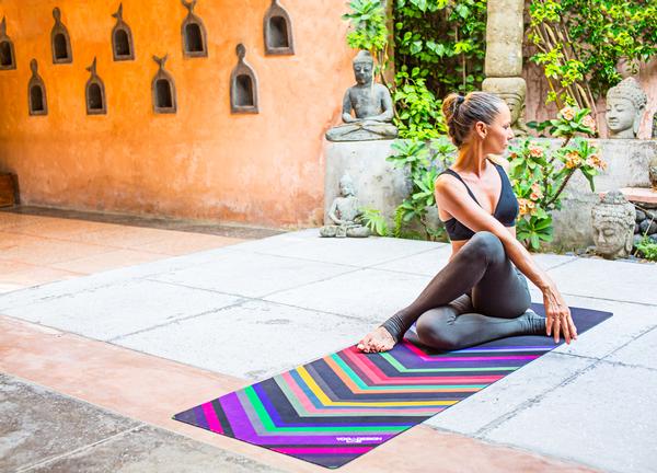 The mats are designed in Bali and are made from natural products