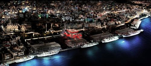 Visitors circulating the museum’s pathways can look out towards Istanbul and the sea / Emre Arolat Architecture