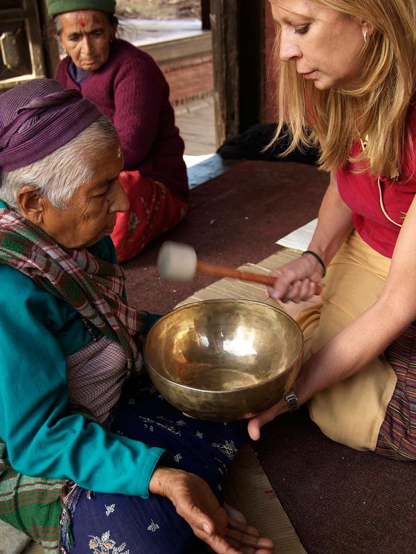 Christine learned about the bowls from Nepalese shamans, she says they can help with arthritis, inflammation and IBS