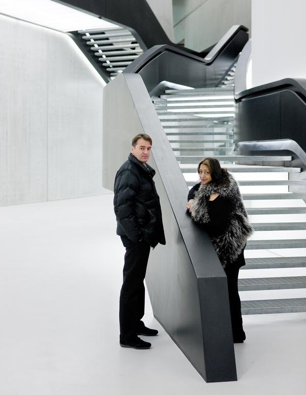 Zaha Hadid and Patrik Schumacher at MAXXI National Museum of XXI Arts, which won the Stirling Prize in 2010
