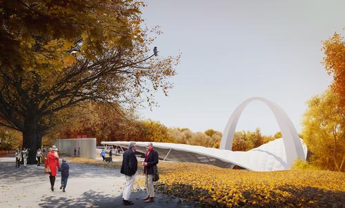 The new roof will be structurally independent from the theatre’s existing concrete arch / Flanagan Lawrence 
