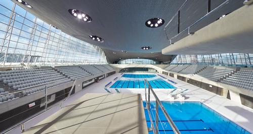 Hadid designed the London Aquatics Centre / Hufton+Crow