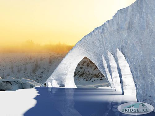 Leonardo da Vinci’s Bridge Out of Ice is a 50m open span project / Eindhoven University of Technology