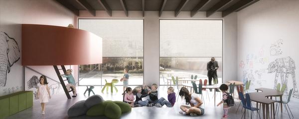 The Greene School in Florida will be built around two central spaces: the piazza and the organic garden
