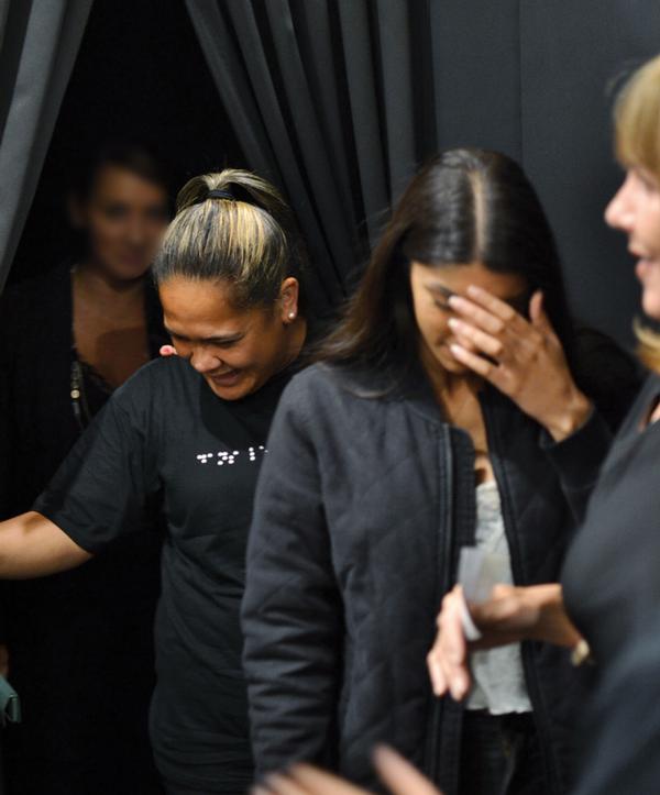 Guests exit the dining room after experiencing a meal in pitch darkness at Dans Le Noir?