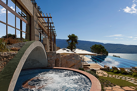 Families mix comfortably with leisure guests at Lefay – even in the spa