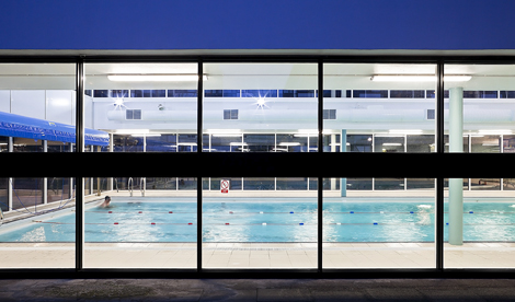 The floor to celing windows fill the space with natural light and open up the centre to passers by