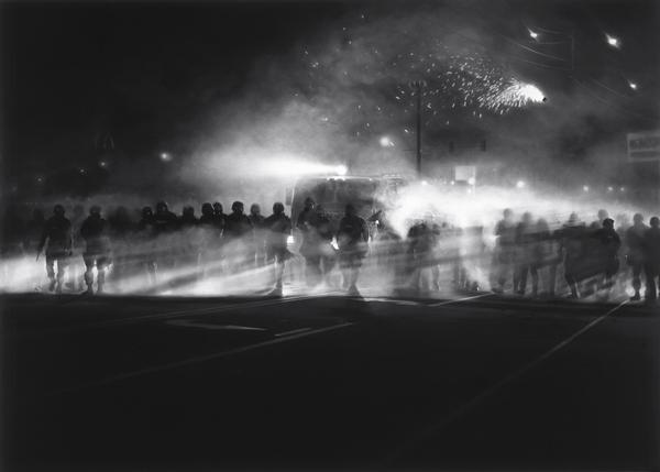 Untitled (Ferguson Police, August 13, 2014) by Robert Longo, 2014
