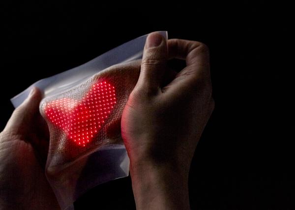 The e-skin can display a range of biometric data in real-time, as well as storing it to the Cloud for analysis