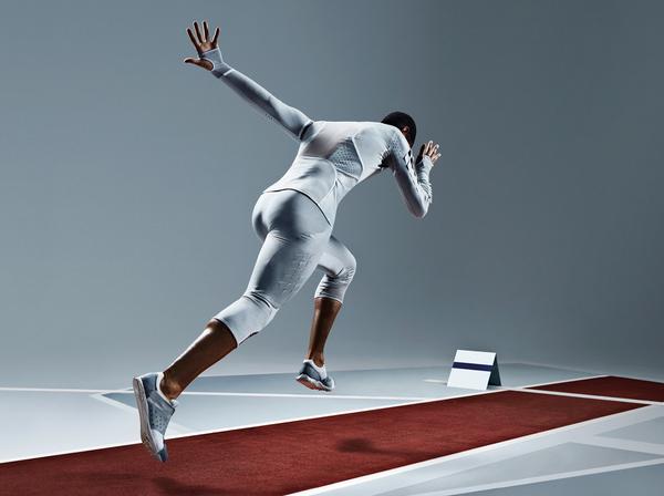 The suit works with an athlete’s skin to adjust to their body temperature