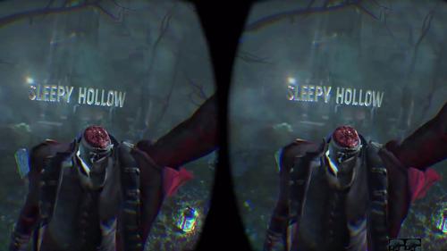 Visitors use the Oculus Rift headset to watch the short video which culminates with them being beheaded