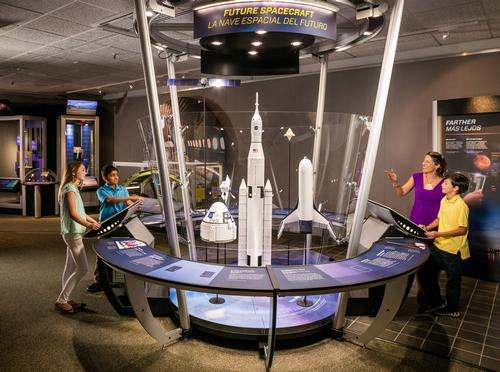 The exhibition also serves to inspire children and young adults to imagine future careers in aerospace